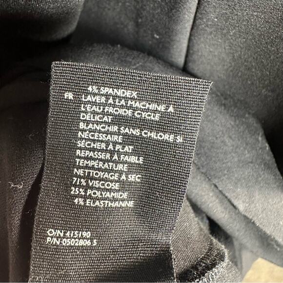 COS Women's Black Jersey Circle Cut Overlay Long Sleeve Dress Size Medium - Picture 10 of 11